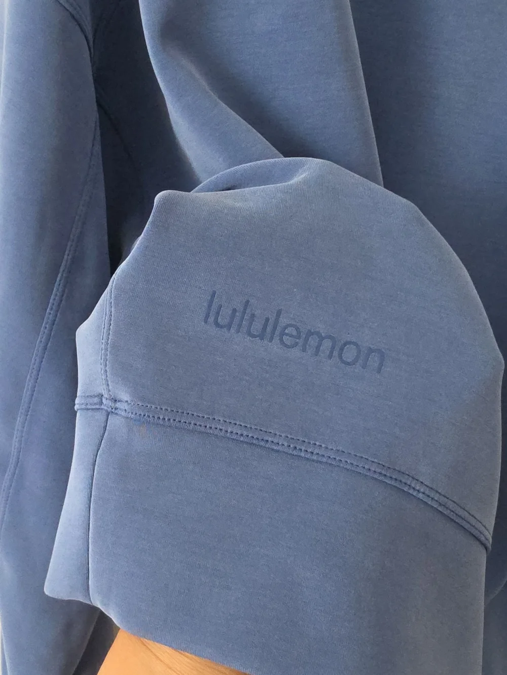 Lululemon Perfectly Oversized Cropped Crew Softstream Sweatshirt Blue Sz 8